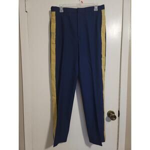 ASU mens dress Blue Pants Yellow Stripe 805-01-552-1801Size: (34/R) #82z